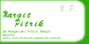 margit pitrik business card